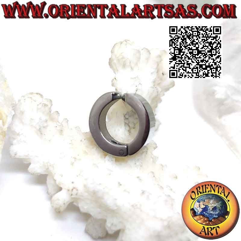 Boucles d'oreilles en acier chirurgical (316L), 4 créoles carrées 14 mm (sans trou)