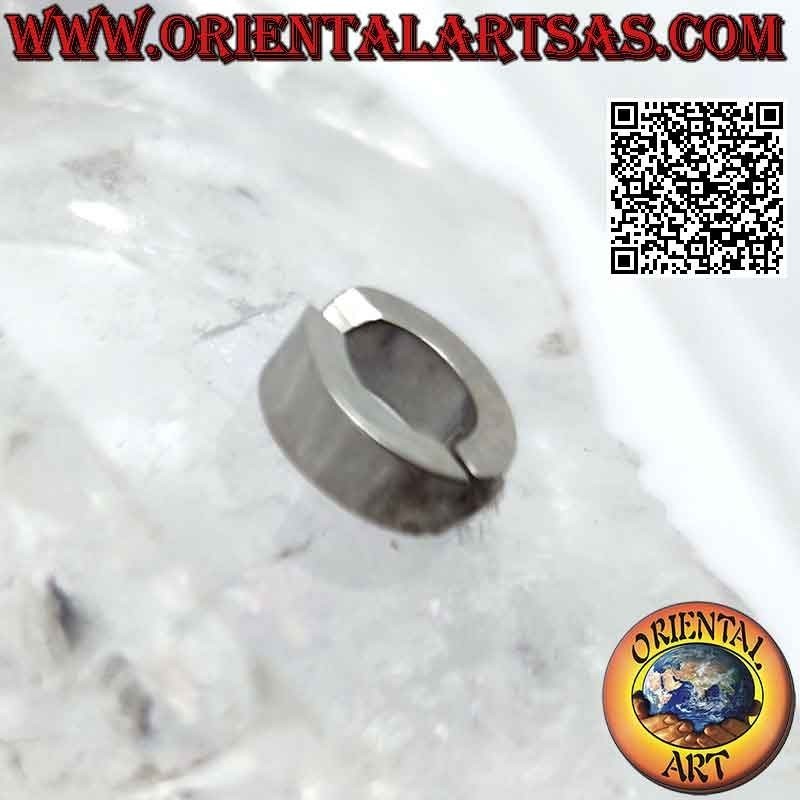 Orecchini in acciaio chirurgico (316L), cerchi squadrati da 4 x 12 mm (senza buco)