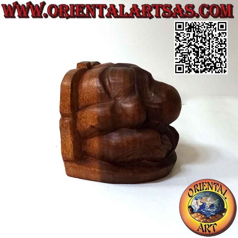 Skulptur / Buchstütze "Yogi", der Yogalehrer in 15 cm Suarholz