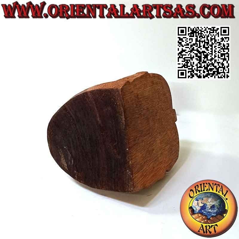 Scultura / fermalibro "Yogi", il maestro di yoga in legno di suar da 15 cm