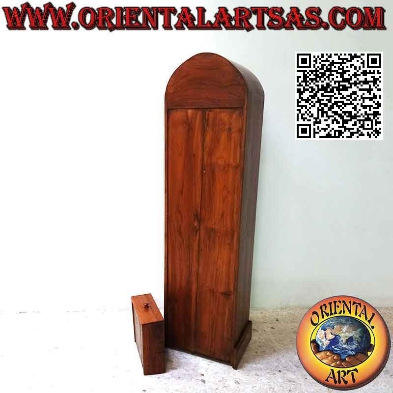 Chest of drawers with 9 drawers with curved hat in teak wood