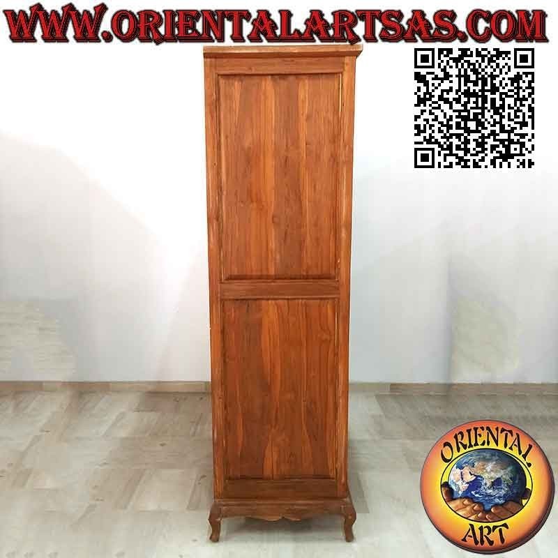 Armadio grande a cappello curvo (2 ante e 4 ripiani) in legno di teak
