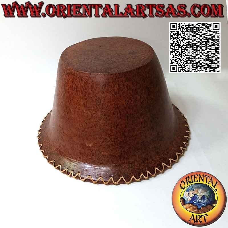 Macetero tradicional Lombok con mimbre tejido con borde de terracota, hecho a mano (18 cm y 32 cm ø)