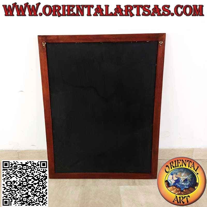 Quadro dipinto a mano su legno in stile Sahara, "Meditazione sulle dune del deserto"