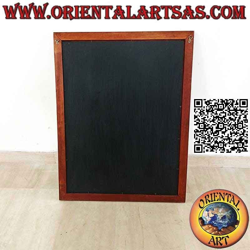 Quadro dipinto a mano su legno in stile Sahara, "donna agricoltore con bambino"