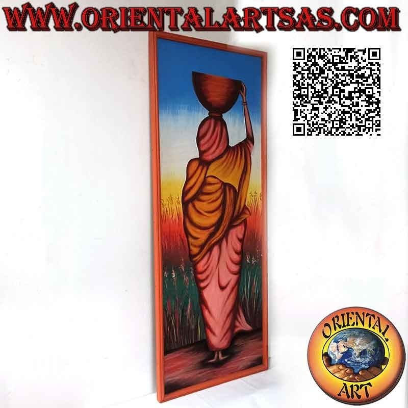 Quadro Rajasthan Dipinto a Mano “La Donna Idrovora”