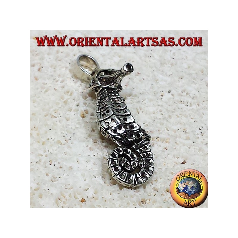 Colgante de plata Hippocampus Hippocampus en movimiento