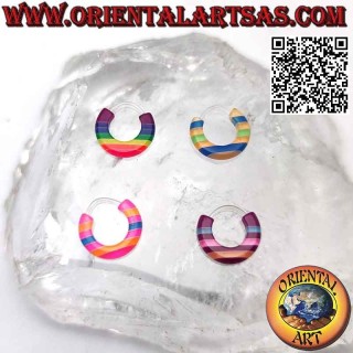 Orecchini a cerchio multicolor in silicone anallergico da 12 mm