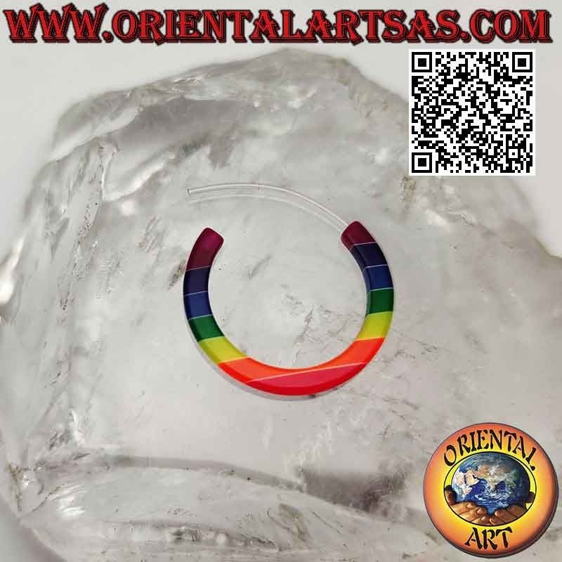 Pendientes de aro multicolor en silicona hipoalergénica de 20 mm