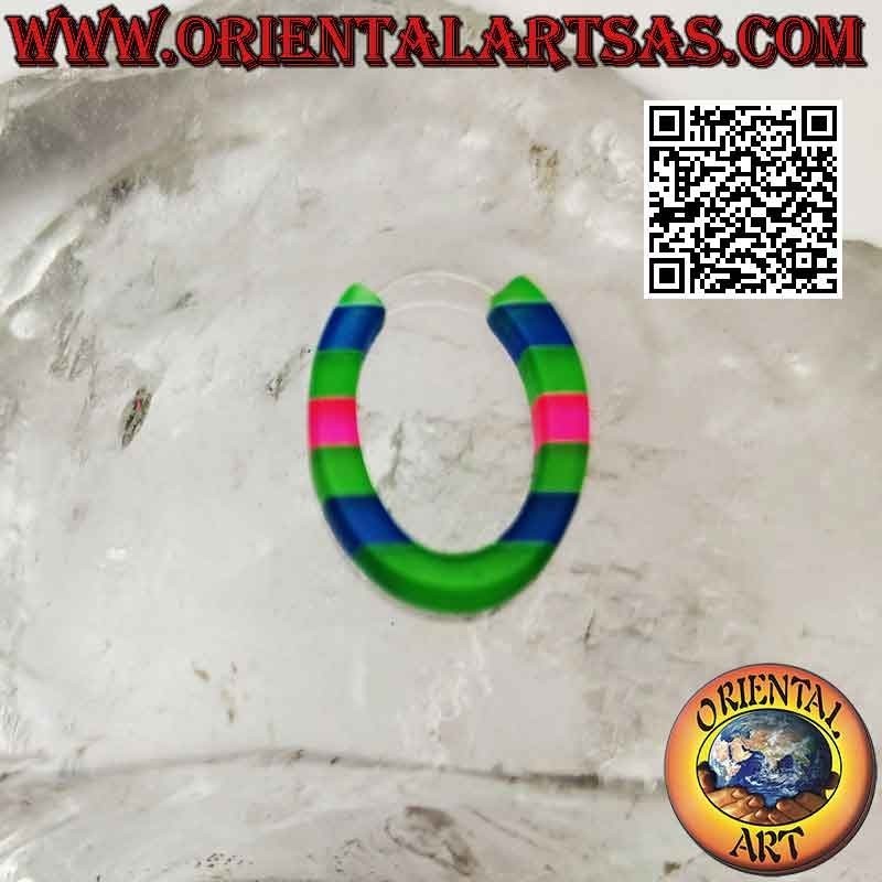 Pendientes ovalados multicolor en silicona hipoalergénica