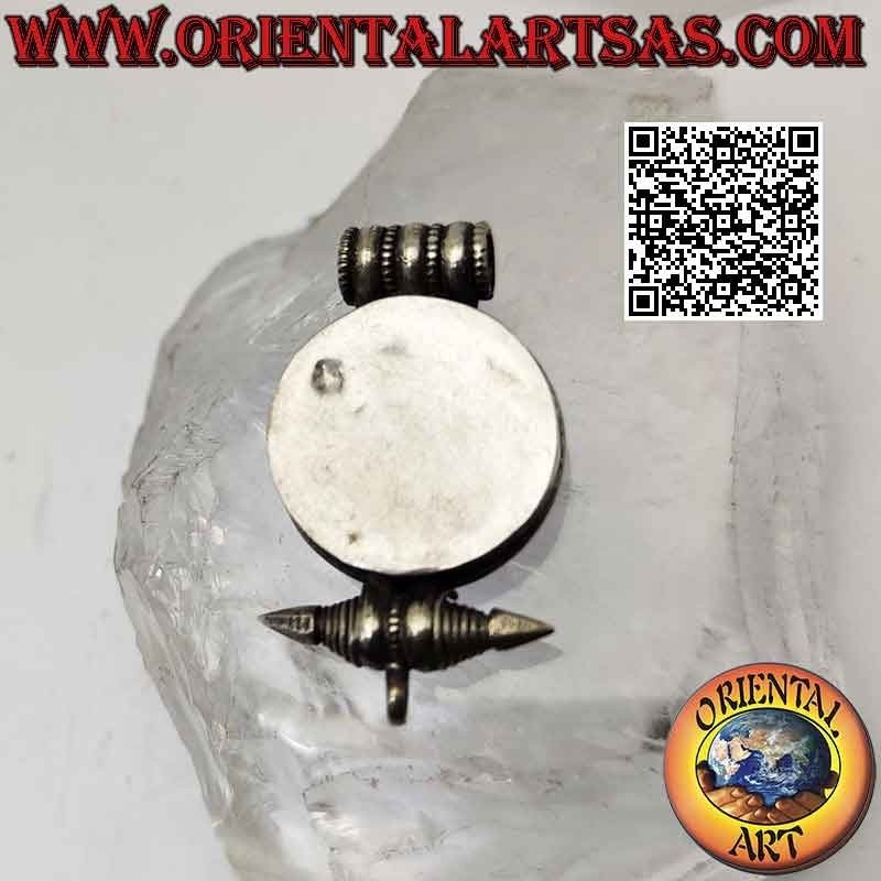 Pendentif boîte tibétaine antique "Gao Kalachakra" avec turquoise et coraux anciens