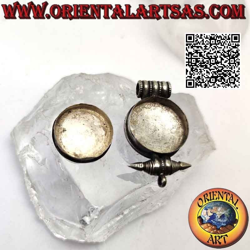 Antiguo colgante de caja tibetana "Gao Kalachakra" con turquesa y corales antiguos