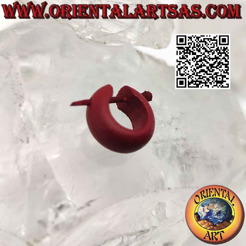 Classic 14 mm wooden hoop earrings, colored