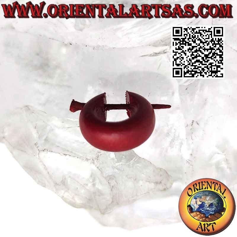 Pendientes de aro de madera clásicos de 14 mm, de color