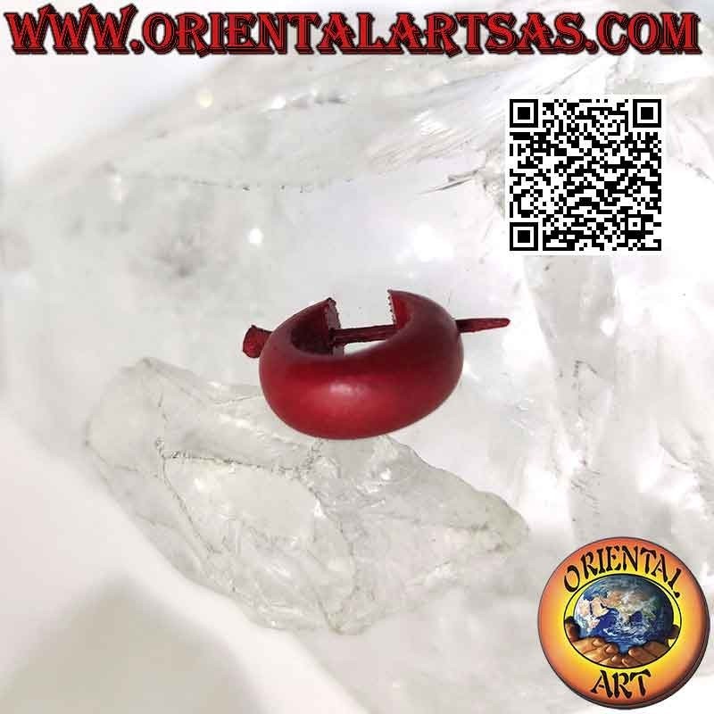 Orecchini a cerchio in legno classici da 14 mm, colorati