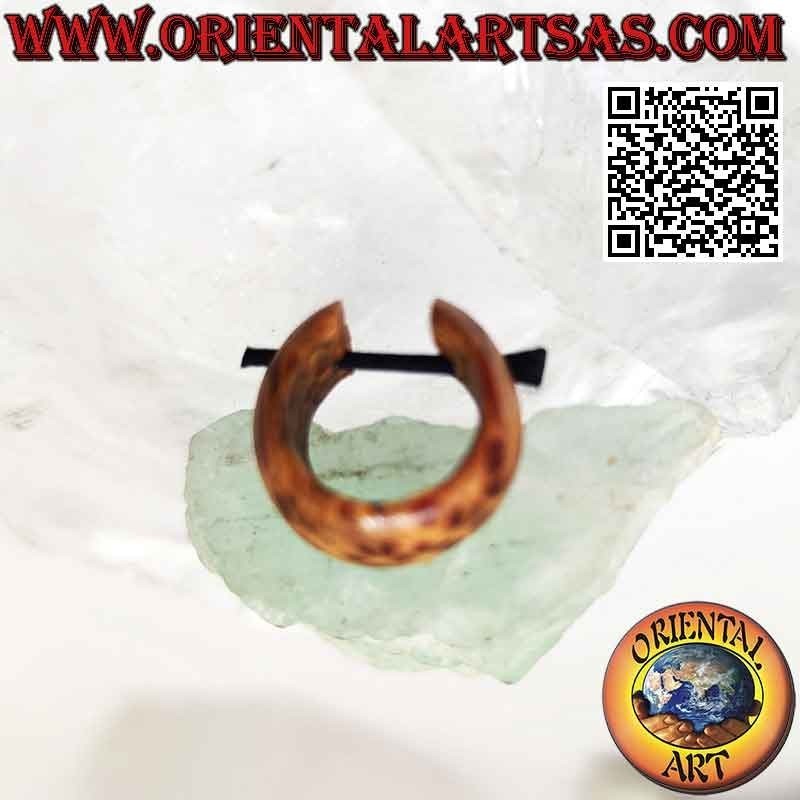 Pendientes de aro de madera de coco de 14 mm