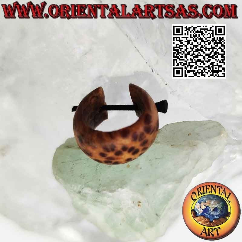 14 mm Creolen aus Kokosnussholz