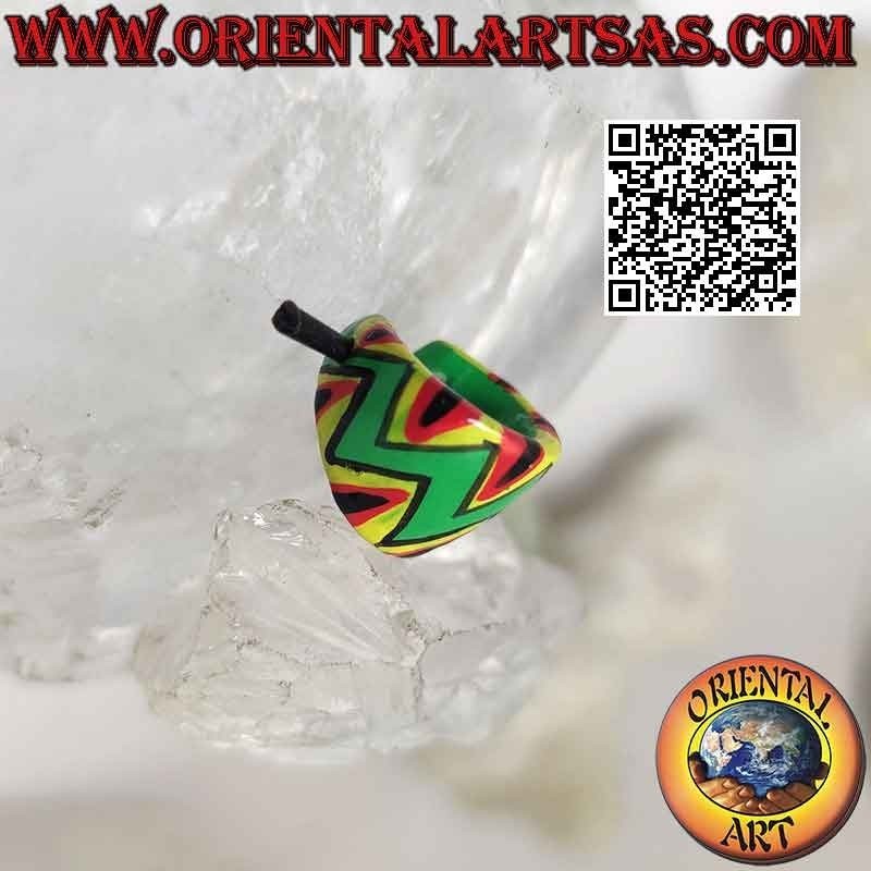 Orecchini a cerchio in legno crescente da 14 mm, colorati