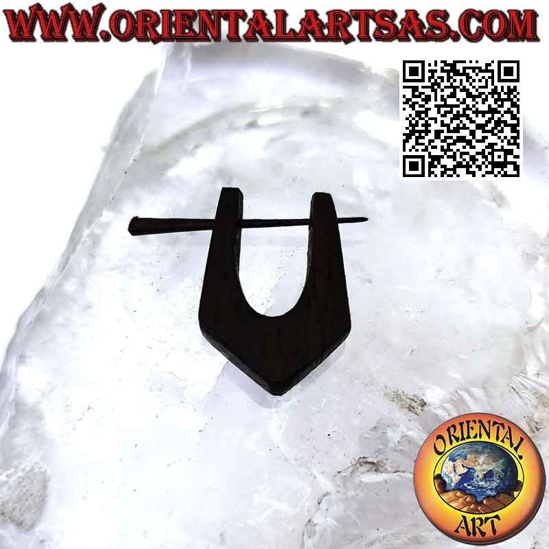 Pendientes de aro de madera en forma de lágrima, puntiagudos