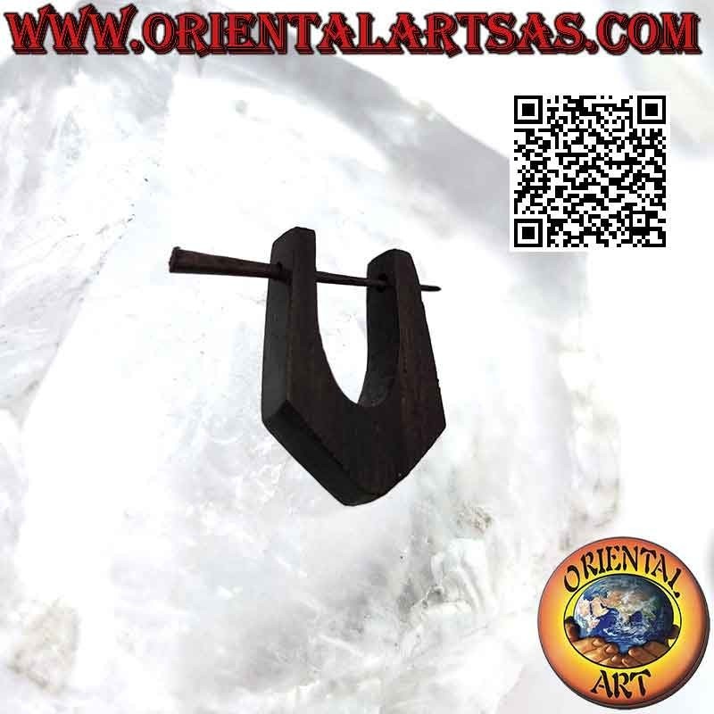 Tropfenförmige Holzcreolen, spitz