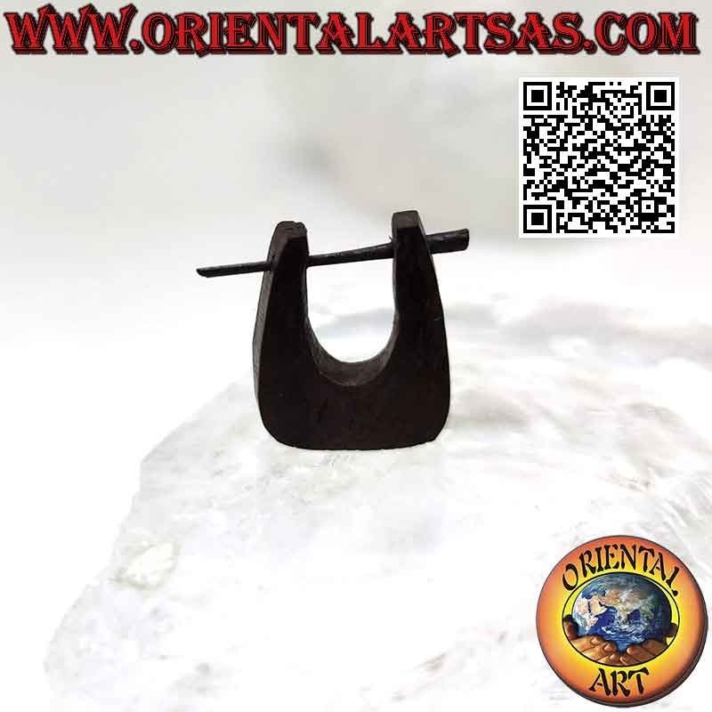 Boucles d'oreilles créoles carrées en bois