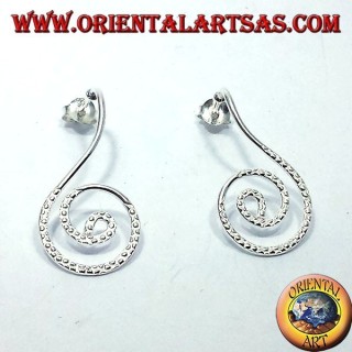 Orecchini in argento,  spirale 