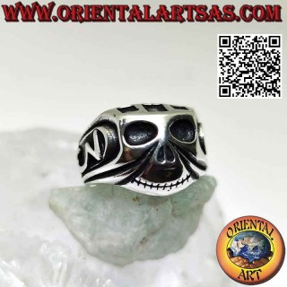 925 Silber Johnny Depp Totenkopf Ring | Rock & Kino Stil