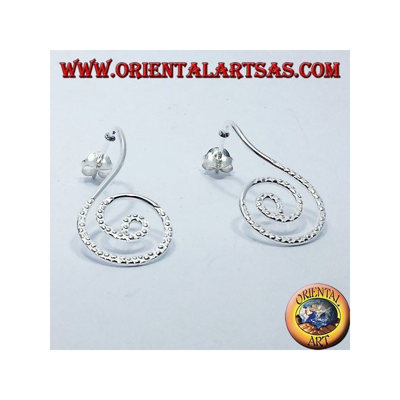 Orecchini in argento,  spirale 