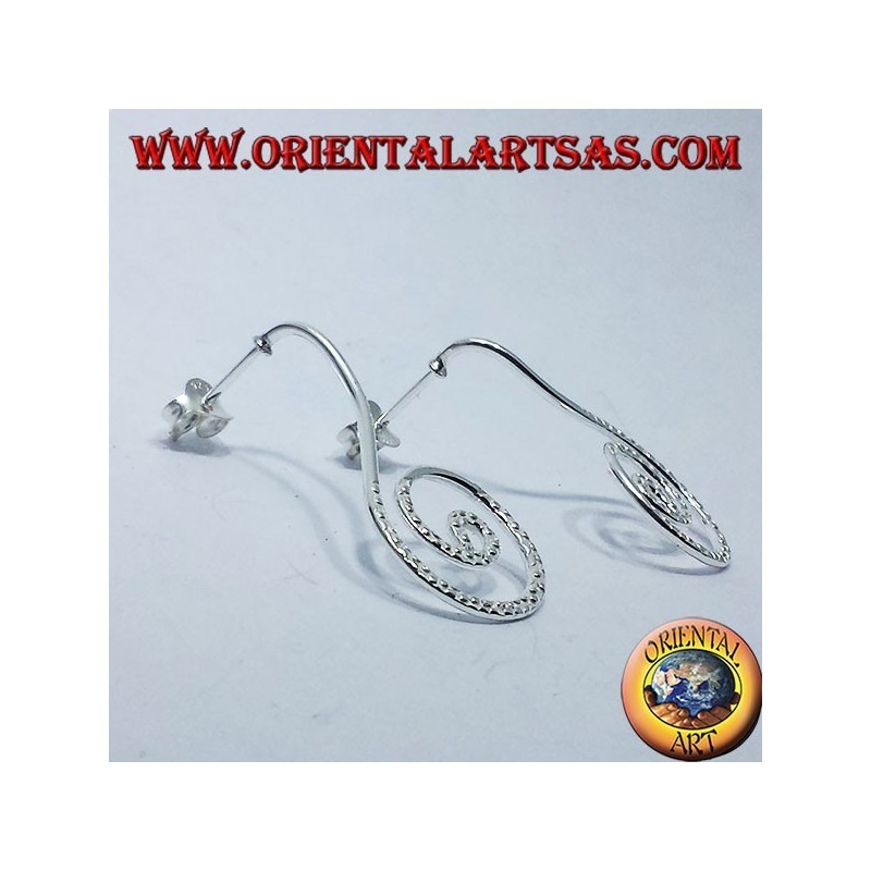 pendientes de plata, espiral