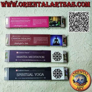 "Garden Fresh" stick incense, various fragrances (hand rolled on a sandalwood stick) (15 grams)