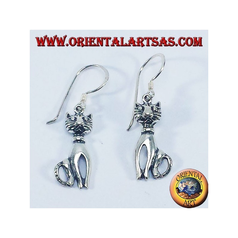 boucles d'oreilles en argent, Cat