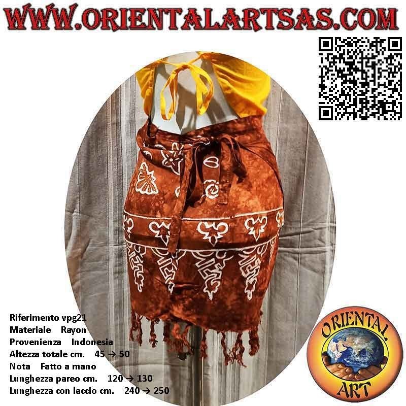 Mini skirt pareo cover-up with sea molluscs (simple)