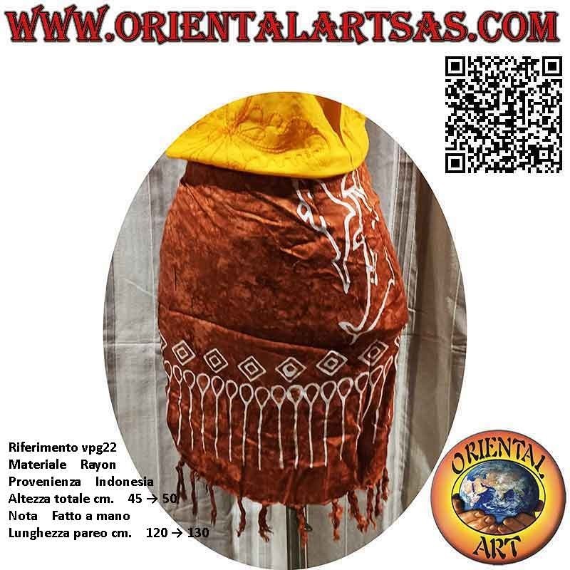 Minifalda pareo con delfines (flecos)