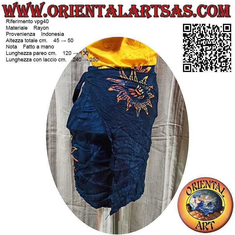 Minigonna pareo copricostume con sole multicolor (semplice)