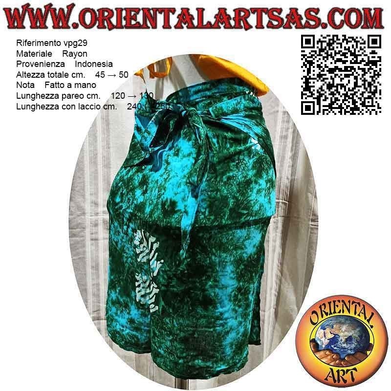 Miniskirt pareo cover-up with fish (simple), type 2