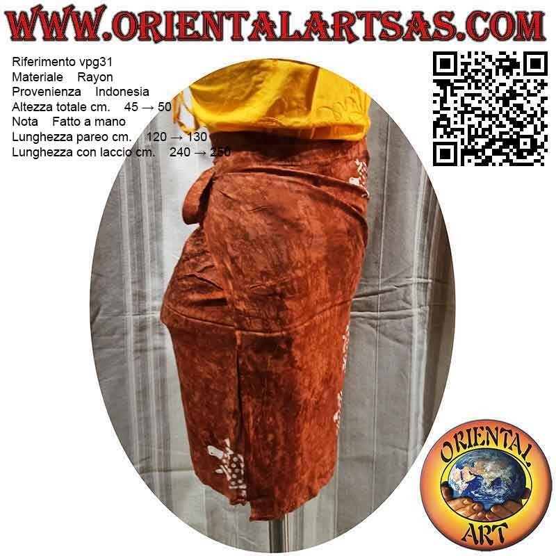Minigonna pareo copricostume con tartarughe (semplice), tipo 1