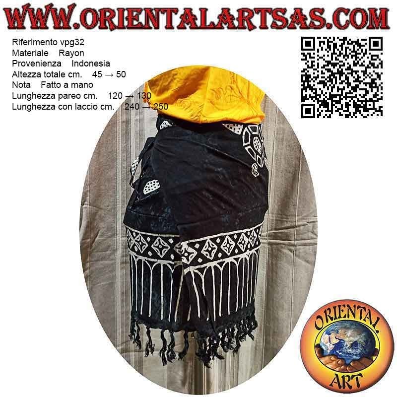 Minijupe paréo cover-up avec tortues (franges), type 2