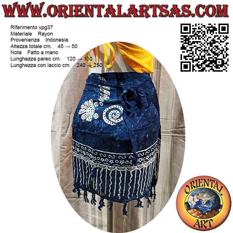 Mini jupe paréo paréo avec trio de coquillages (franges)