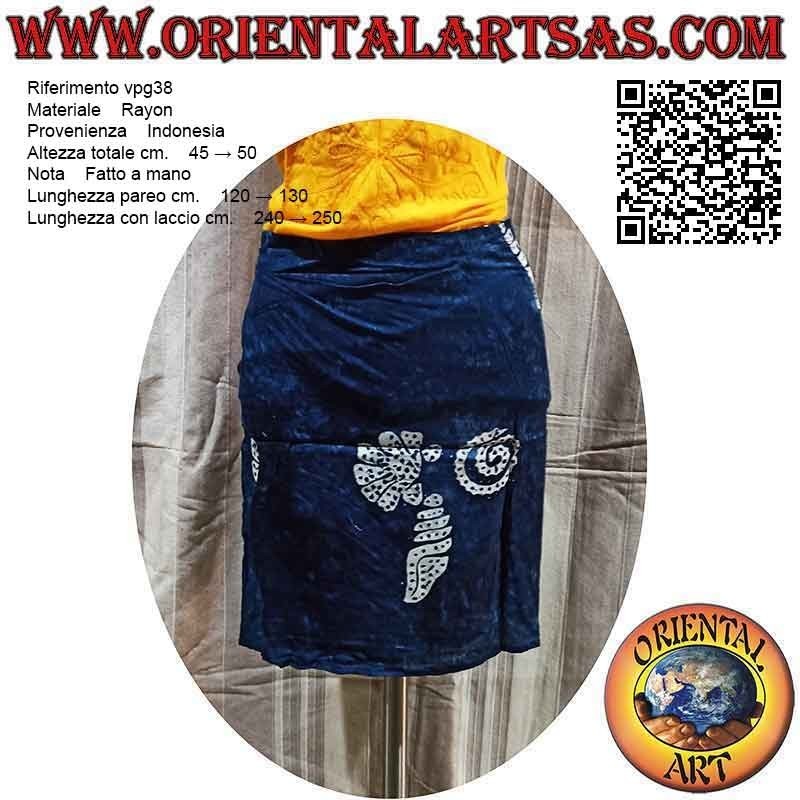 Minigonna pareo copricostume con tris di conchiglie (semplice)