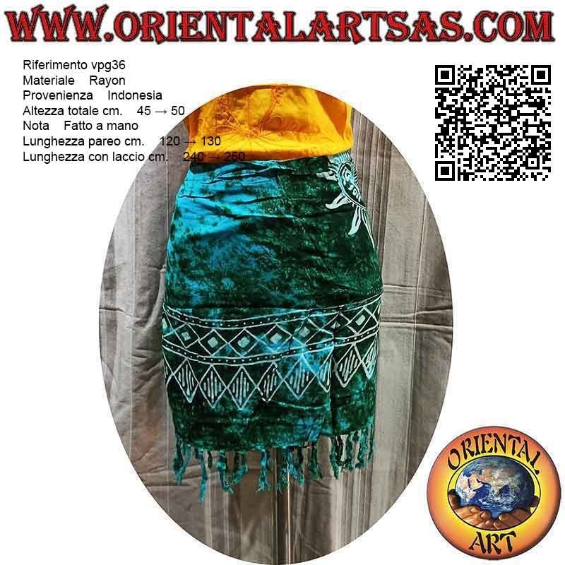 Mini skirt pareo cover-up with sun (fringes)