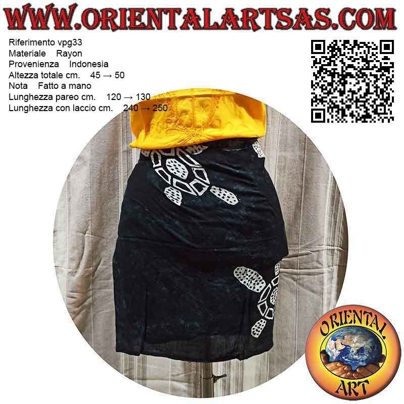 Miniskirt pareo cover-up with turtles (simple), type 2