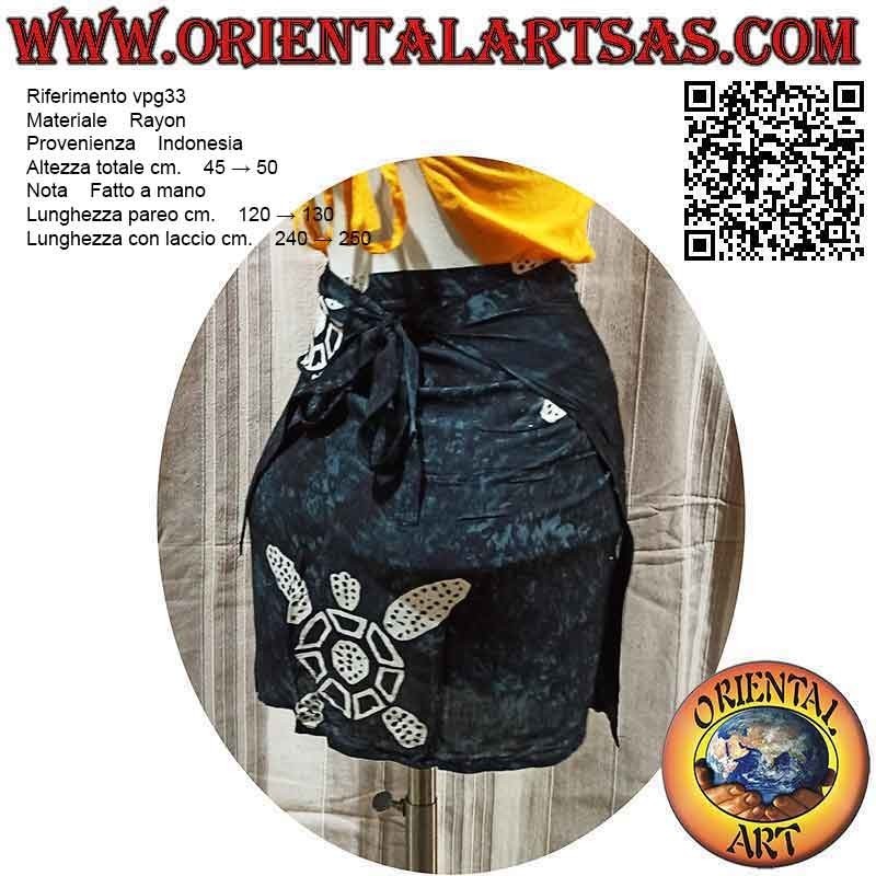 Minigonna pareo copricostume con tartarughe (semplice), tipo 2