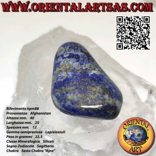 Triangular flat tumbled lapis lazuli (22.5 g)