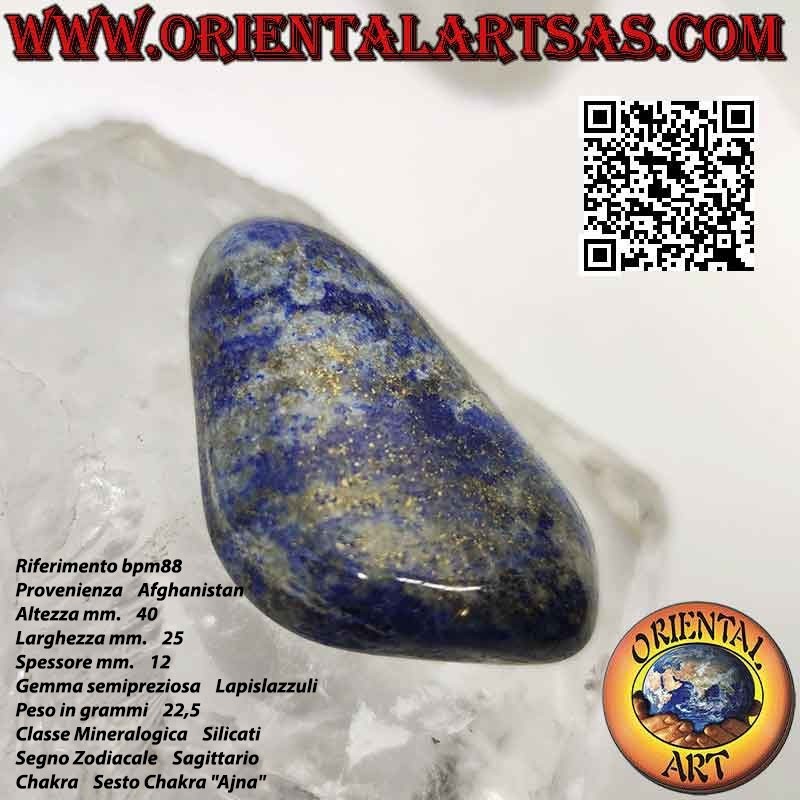 Lapislázuli tumbado plano triangular (22,5 g)