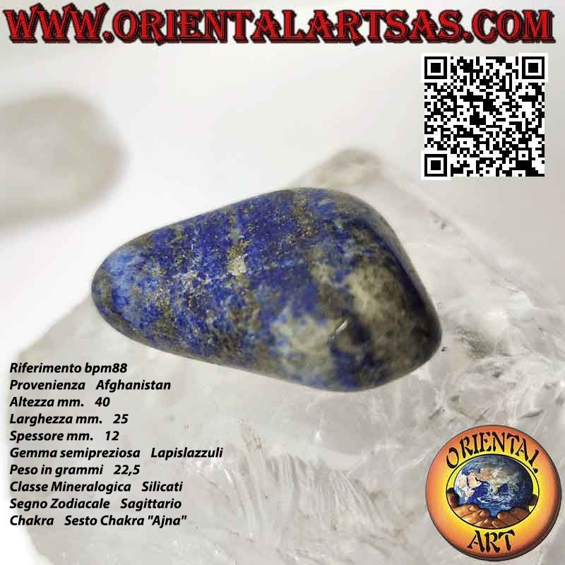 Lapis lazuli bombé plat triangulaire (22,5 g)