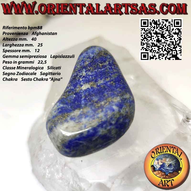 Lapislázuli tumbado plano triangular (22,5 g)