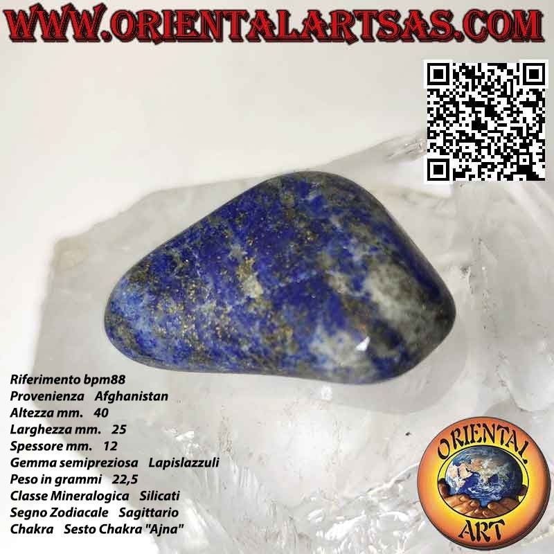 Lapis lazuli bombé plat triangulaire (22,5 g)