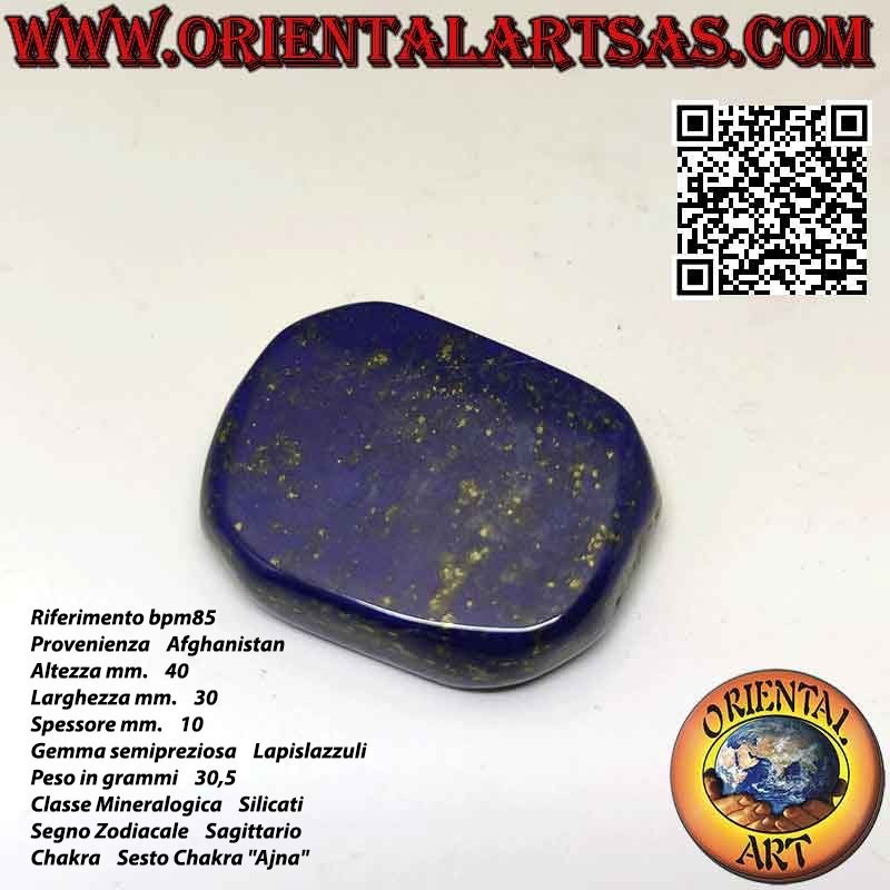 Großer flacher getrommelter Lapislazuli (30,5 g)