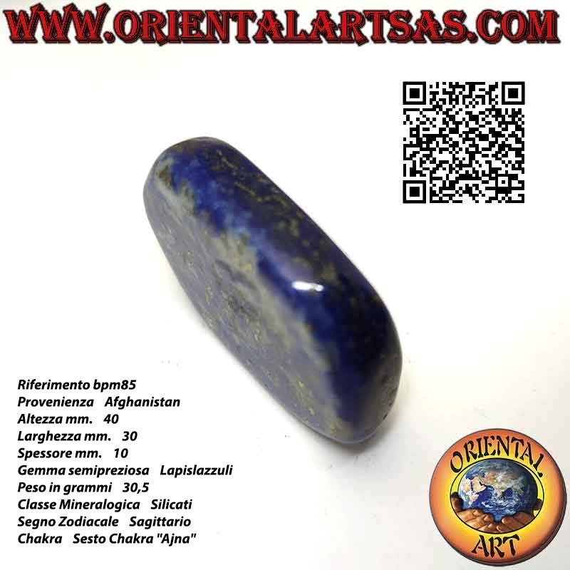 Large flat tumbled lapis lazuli (30.5 g)