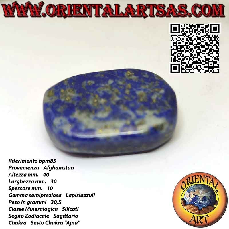 Großer flacher getrommelter Lapislazuli (30,5 g)